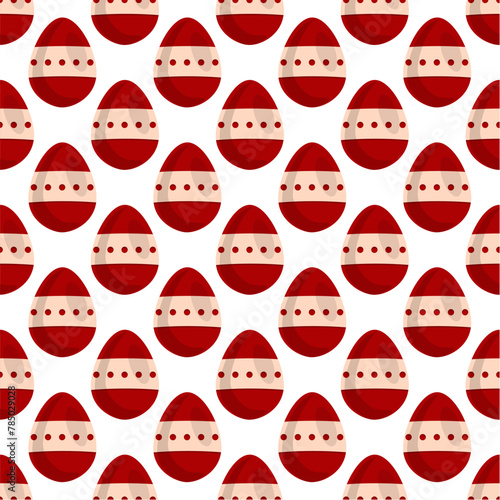 Illustration on theme seamless celebration holiday Easter with hunt colorful bright eggs