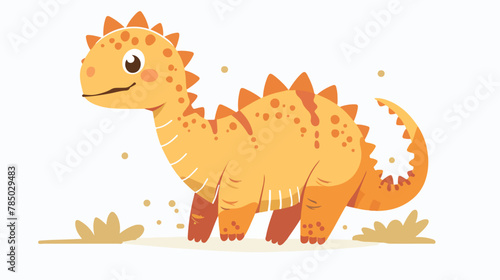 Cute Little Dino Vector Illustration Flat vector isolated