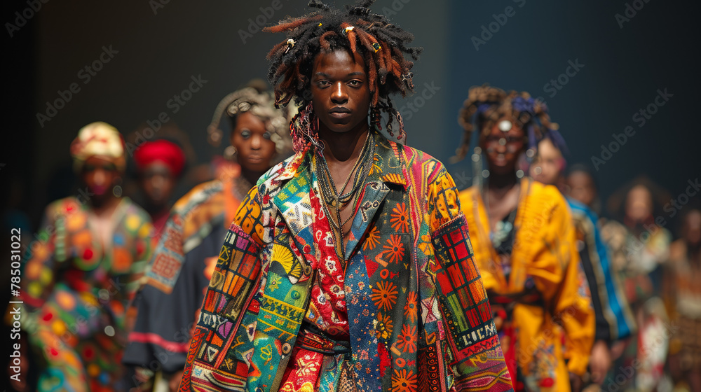 Fashion Diversity: Multicultural Runway Show Exhibiting Models of Different Sizes and Styles Fashion Diversity: Multicultural Runway Show Exhibiting Models of Different Sizes and Styles