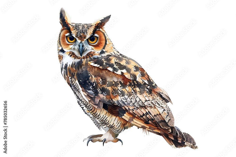 watercolor owl isolated on white background watercolor owl isolated on white background