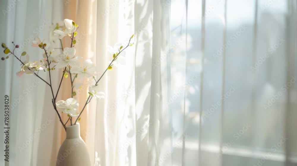A Serene Window Flower Arrangement A Serene Window Flower Arrangement