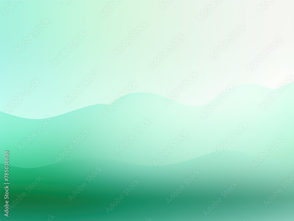 Abstract mint green and green gradient background with blur effect, northern lights. Minimal gradient texture for banner design. Vector illustration