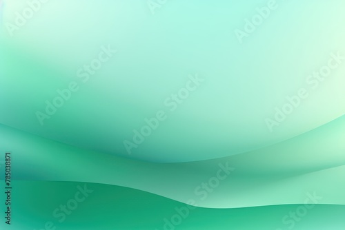 Abstract mint green and green gradient background with blur effect, northern lights. Minimal gradient texture for banner design. Vector illustration