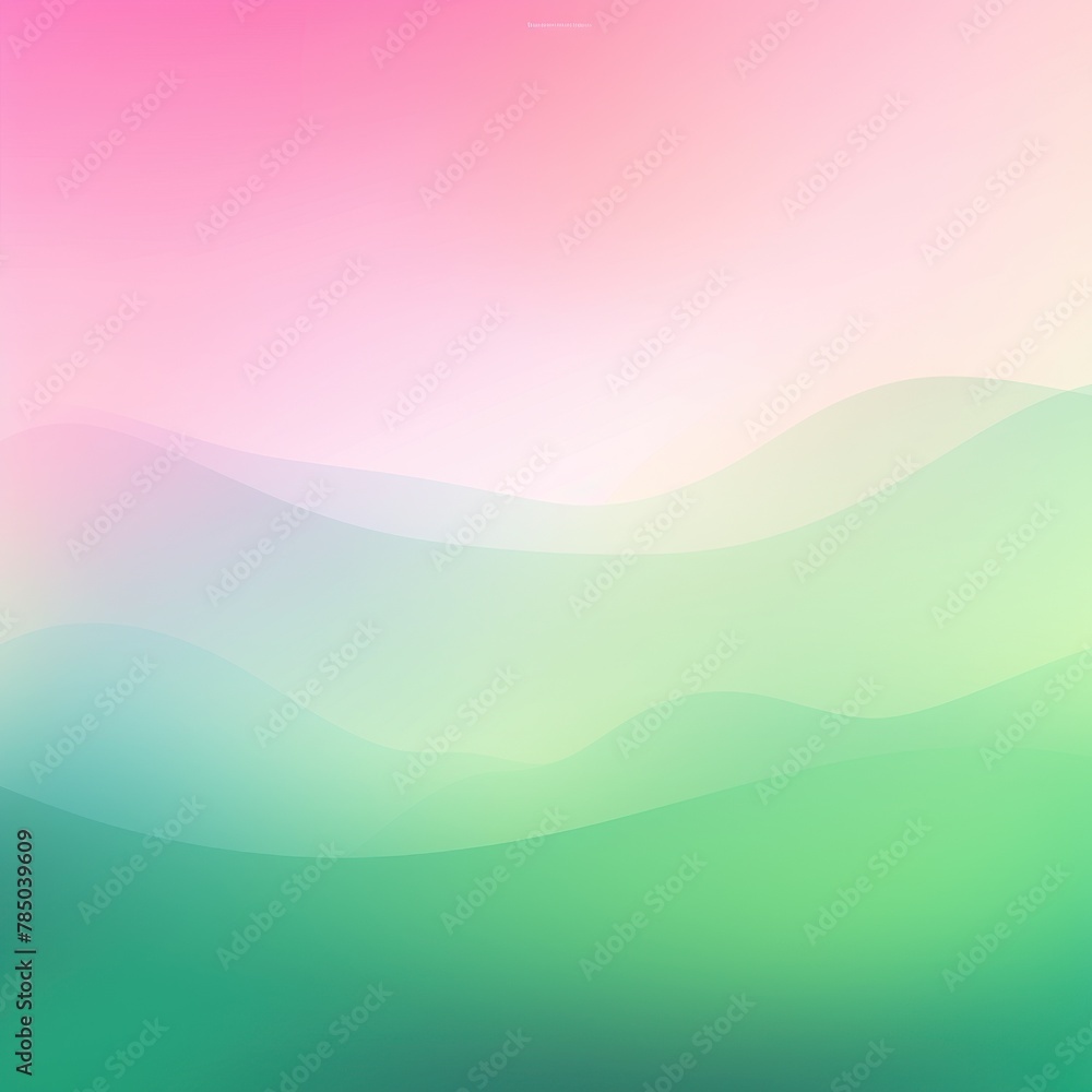 Abstract pink and green gradient background with blur effect, northern lights. Minimal gradient texture for banner design. Vector illustration
