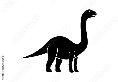 Sauropod dinosaur vector silhouette © Minh Do