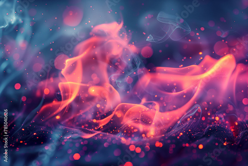 Close-up blurry fire and smoke abstract wallpaper background