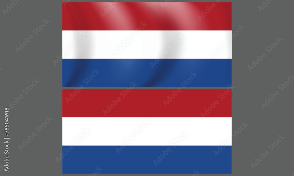 Netherlands flag waving in the wind. Netherlands flag waving in the wind.