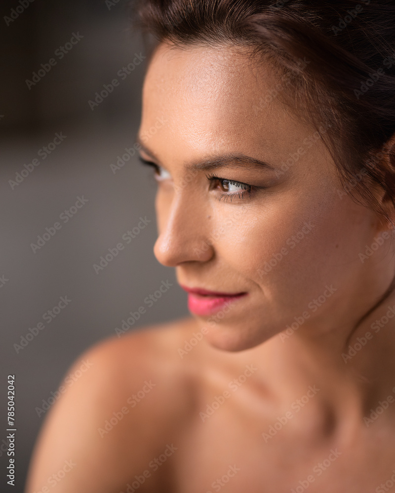 Portrait of a beautiful brown hair mid adult woman Portrait of a beautiful brown hair mid adult woman