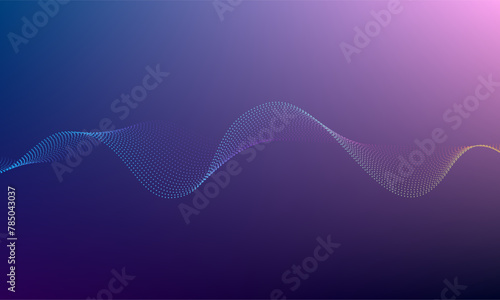 wave pattern particle background with color gradient background