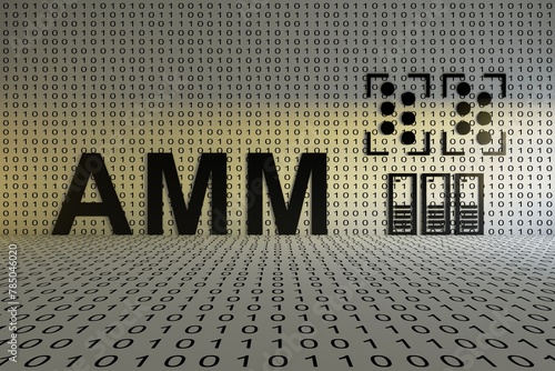 AMM concept text sunlight 3D illustration photo
