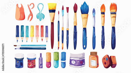 Art and graphic tools icon set. EPS10 vector. Vector