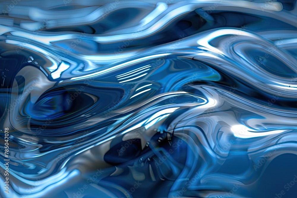 abstract blue background, 3D glass wavy background Science fiction or information technology concept abstract blue background, 3D glass wavy background Science fiction or information technology concept