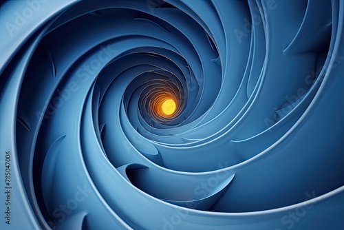 3D Abstract Wavy Spiral Background