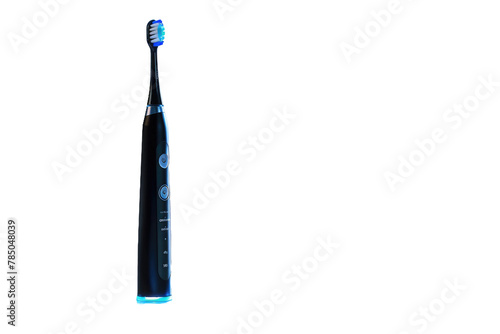 Black Electric Toothbrush on White Background photo
