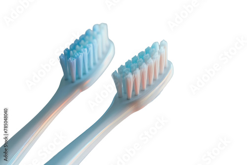 Two Toothbrushes on White Background