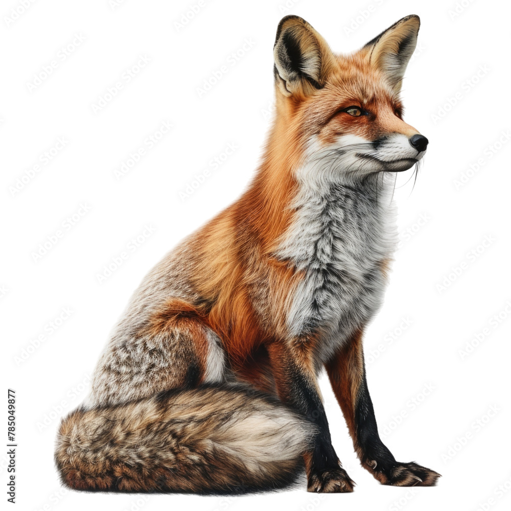 Fox white background