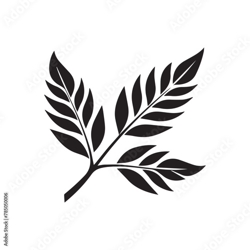 Leaf icon. Black Leaf icon on white background. Vector illustration © Shipons Creative
