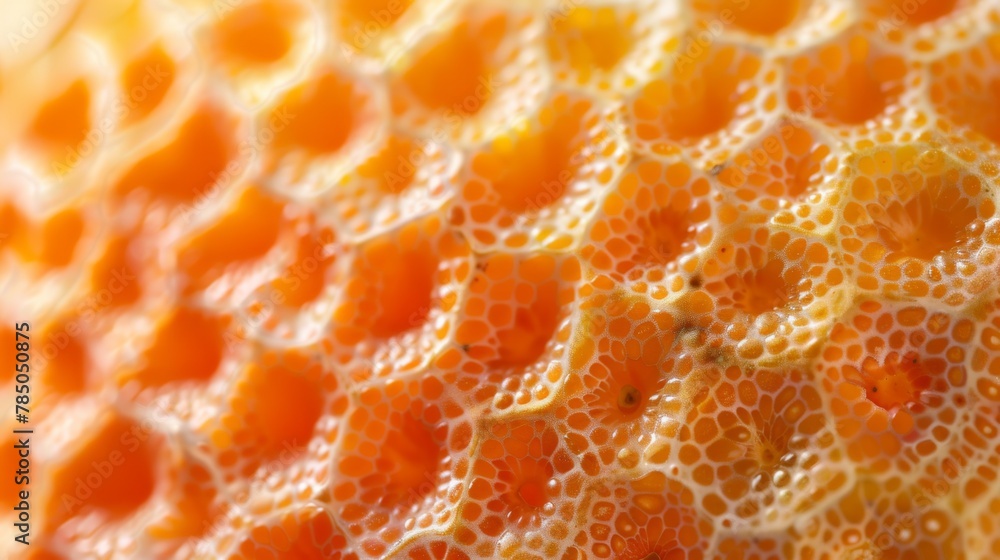 Close-Up of Honeycomb Texture.