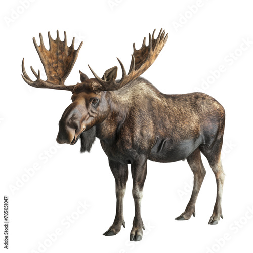 Moose white background