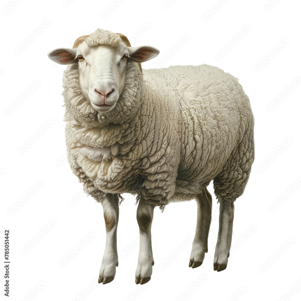 Sheep white background