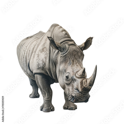 Rhinoceros white background