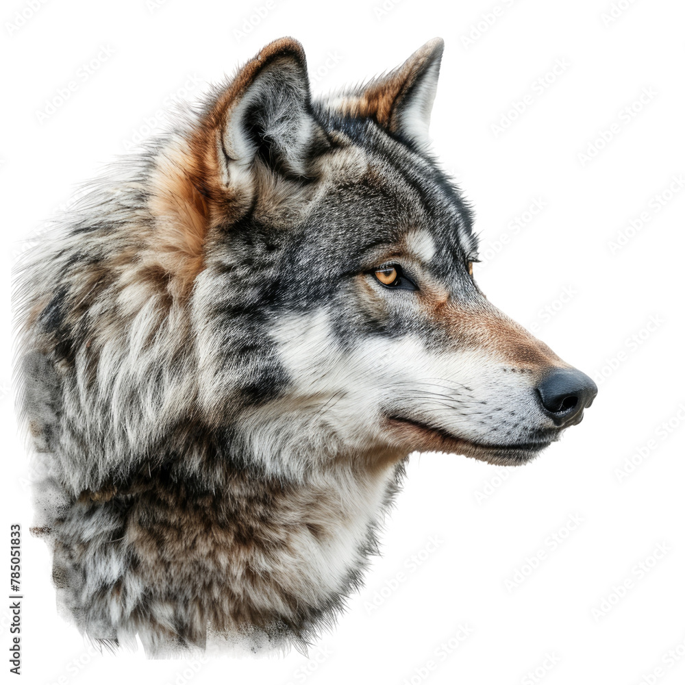 Wolf white background