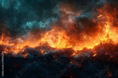 Molten Elegance: A Lava Symphony. Concept Volcanic Eruptions, Fiery Landscapes, Magma Flow, Elegance in Destruction, Nature's Beauty