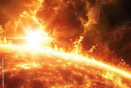 Giant Solar Flares Sun producing superstorms and massive radiation bursts 