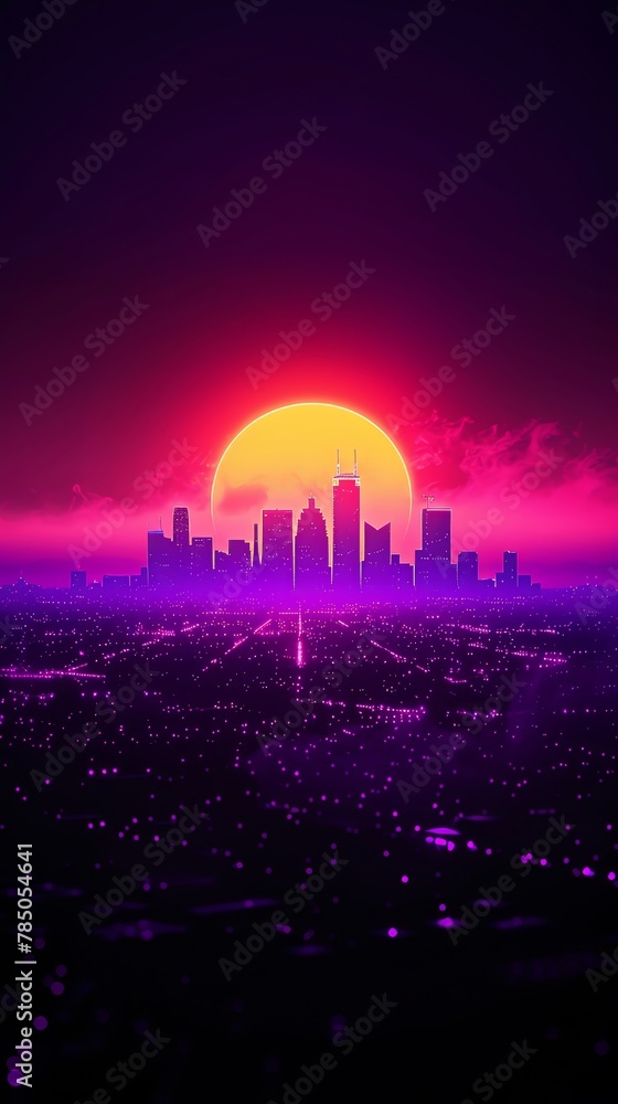 Sunrise over an urban skyline, breathtaking, landscape photography, city, dawn