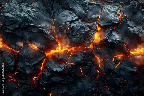 Molten Core: Lava Textures as Mystical Backdrop. Concept Nature Photography, Outdoor Adventures, Mountain Hiking, Scenic Landscapes, Wilderness Exploration