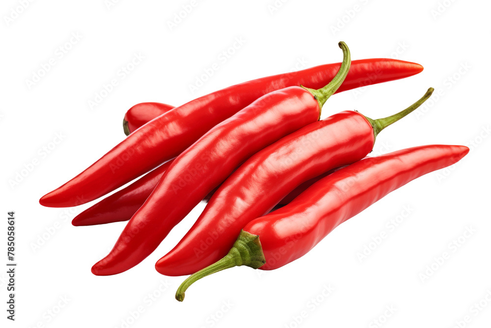 Trio of Spicy Beauties. On White or PNG Transparent Background.