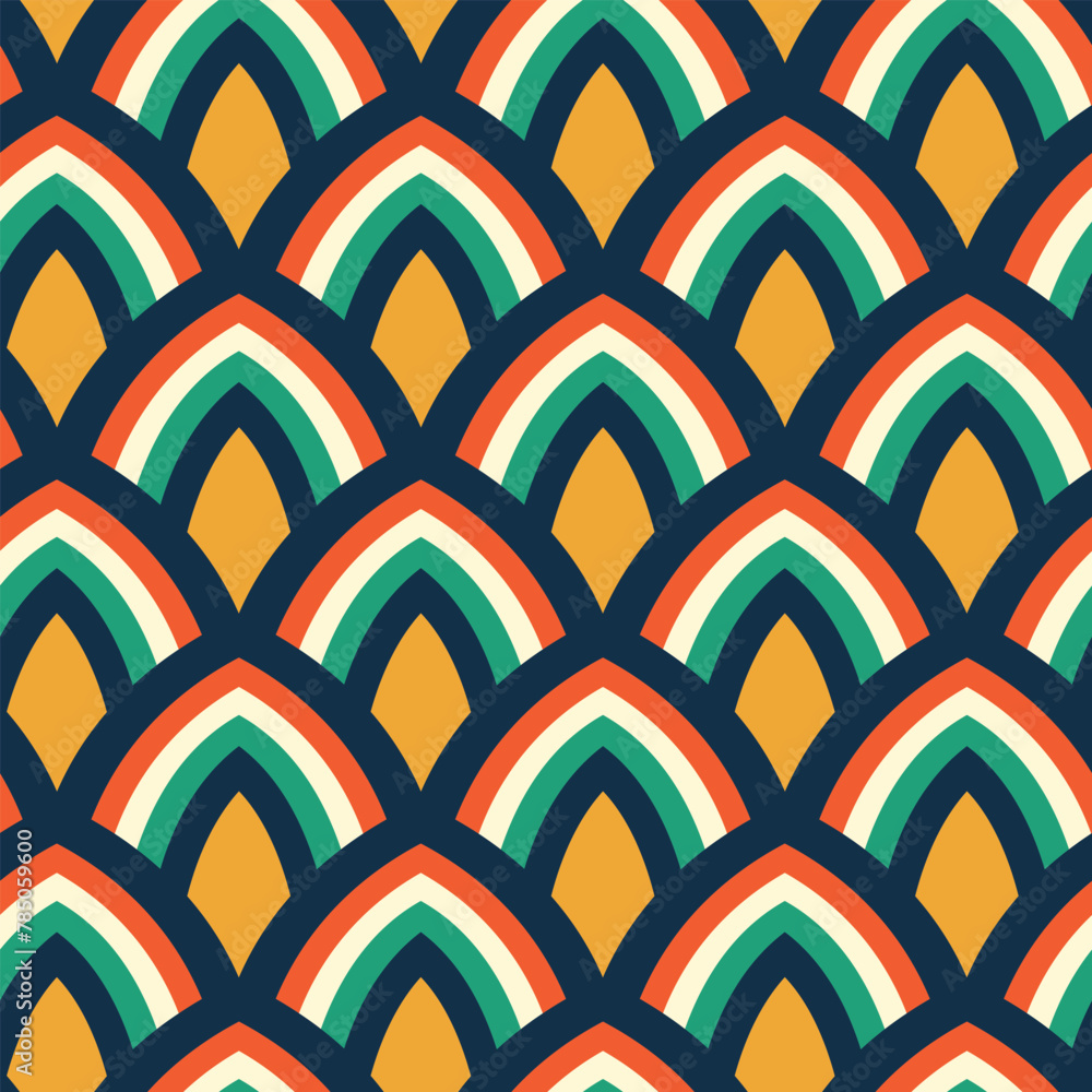 illustration vector seamless geometric pattern in retro style illustration vector seamless geometric pattern in retro style