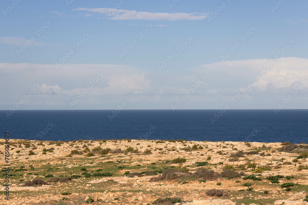 Cliffs in Malta. Marfa Region.