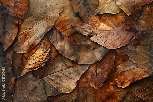 fossilized leave seamless Old Pattern abstract texture background Happy Thanksgiving card banner panorama illustration photo