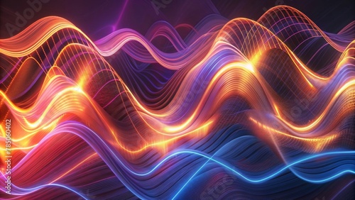Abstract background with colorful sound waves