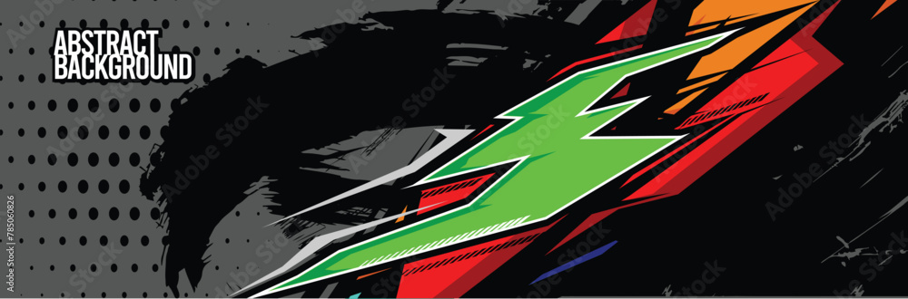 Car wrap decal designs. Abstract racing and sport background for racing livery or daily use car vinyl sticker. Vector eps 10. Car wrap decal designs. Abstract racing and sport background for racing livery or daily use car vinyl sticker. Vector eps 10.