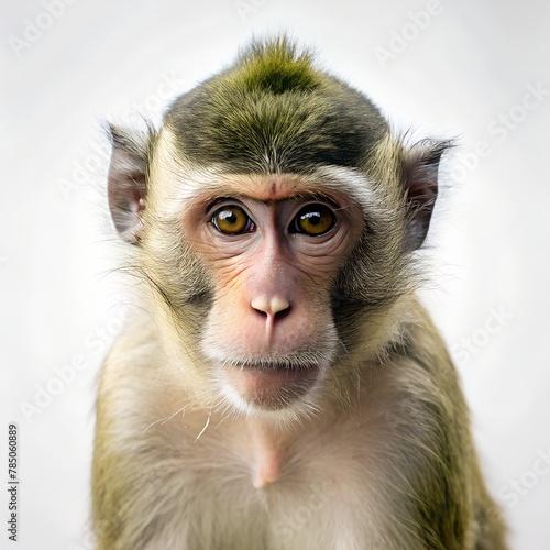 a monkey on white background