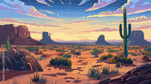 Arizona Desert Ladscape, Illustration, background photo