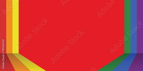 pride month lgbeq lesbian, gay, bisexual, transgender and queer, red, color, background banner or poster design with rainbow, color,  strips vector illustration