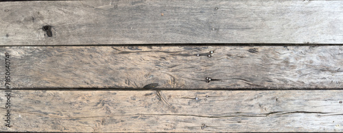 Grey Plank Wallpaper with copy-space. Premium, Vintage Wooden Texture Banner. photo