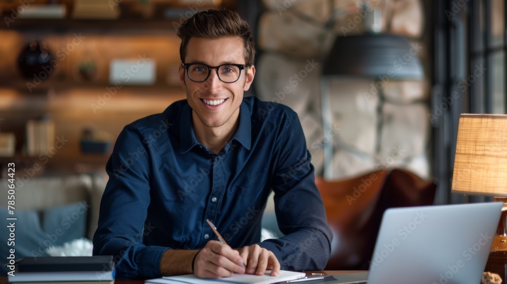 Obraz premium A Confident Man at Work