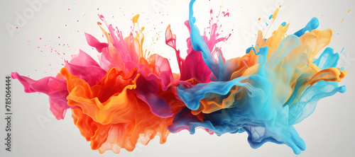 colorful watercolor ink splashes, paint 233