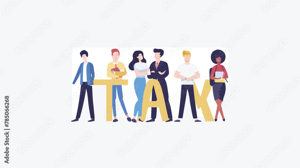 Business people team connecting chain links