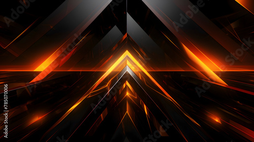  Digital amber light beam linear abstract graphic poster web page PPT background 