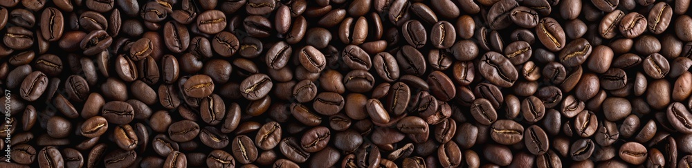 wallpaper of coffee beans, seamless pattern. Numerous brown, perfectly shaped and detailed coffee beans arranged in neat rows. wallpaper of coffee beans, seamless pattern. Numerous brown, perfectly shaped and detailed coffee beans arranged in neat rows.