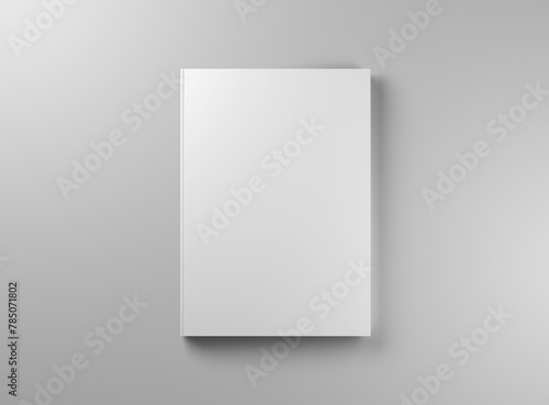 Book Mockup isolated on grey. Template of a blank cover. 3D rendering