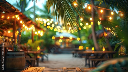 Background Attend a gl beach party with a backdrop of the sparkling ocean and swaying palm trees. © Nouman Ashraf