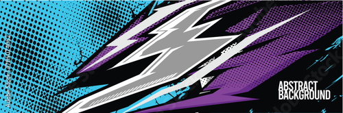 Car wrap decal designs. Abstract racing and sport background for racing livery or daily use car vinyl sticker. Vector eps 10.