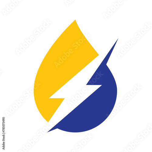 illustration of a lightning logo with the letter a