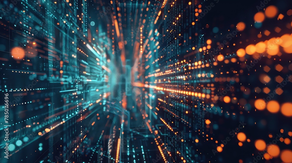 Futuristic tech lines illuminate the digital realm, symbolizing hyper-connectivity in an advanced world. Futuristic tech lines illuminate the digital realm, symbolizing hyper-connectivity in an advanced world.